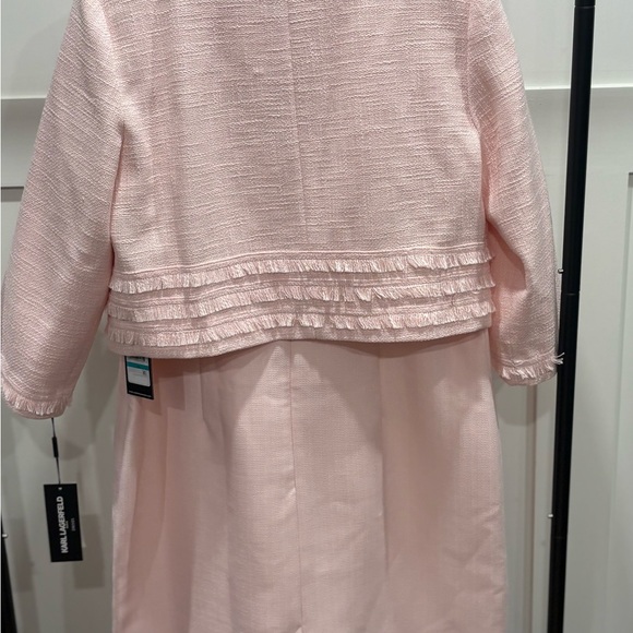 Karl Lagerfeld Classic Pink Dress and Jacket Tweed Ensemble - Picture 4 of 6